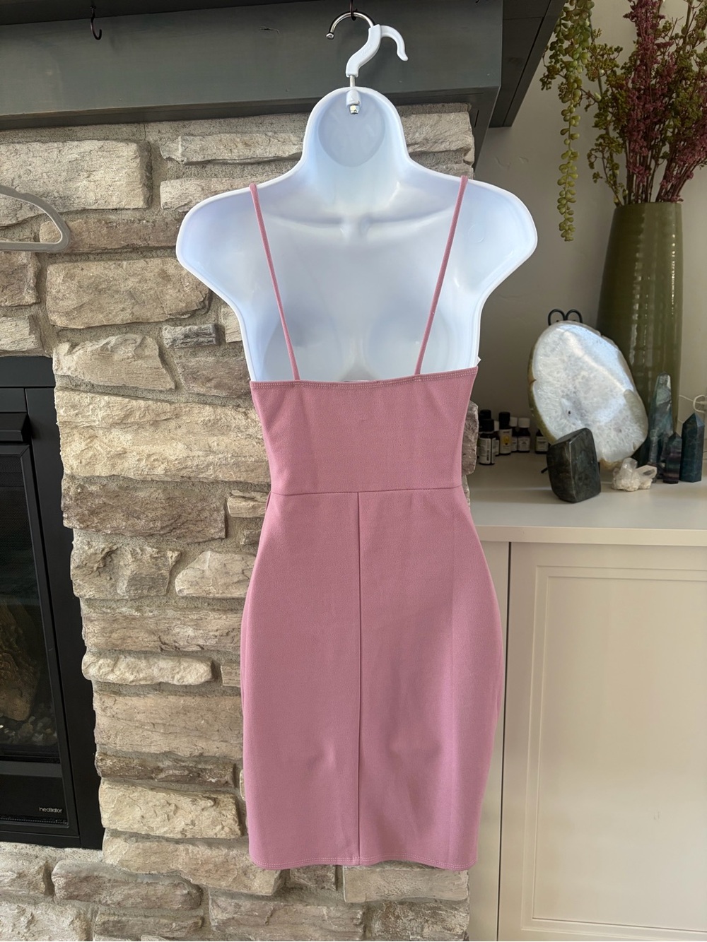 Lulu's Dusty Lilac Spaghetti Strap Mini Dress - Picture 3 of 3